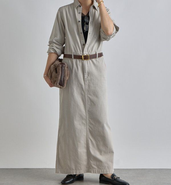  「【MONN&times;Yoshiiiiii】デニムシャツワンピース」|ワンピース|