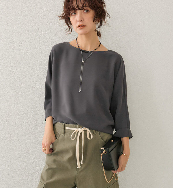  「ドルマンターンバックブラウス」|シャツ・ブラウス|