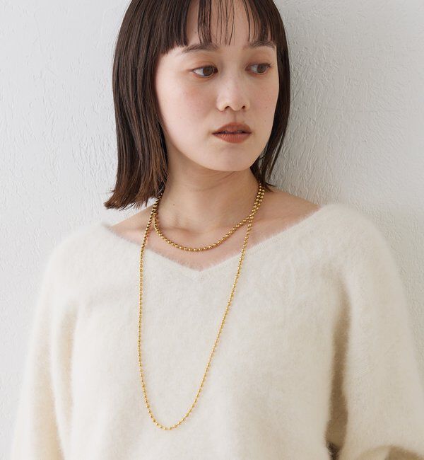  「【R.good(アールドットグッド)】120ｃｍボールチェーンアジャストネックレ」|ブローチ・コサージュ|