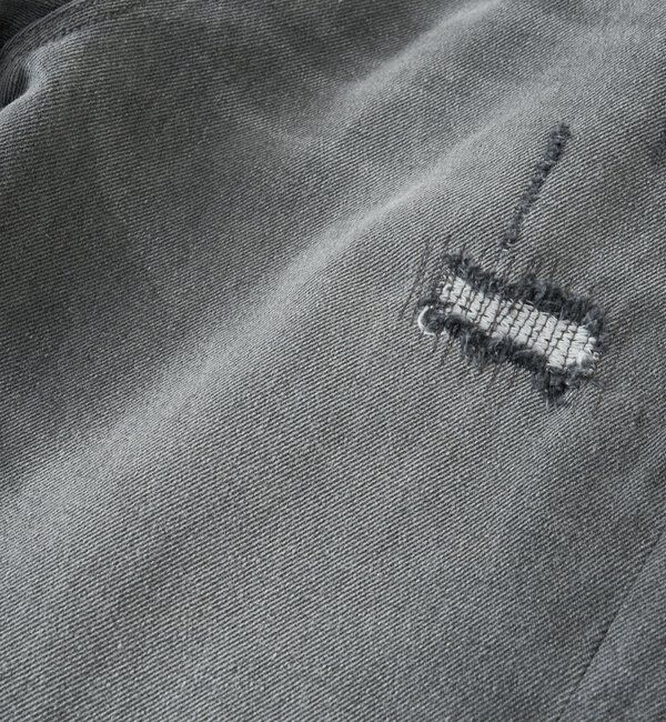  「【MONN.:.(モン)】セミフレアリペアデニム」|デニム|