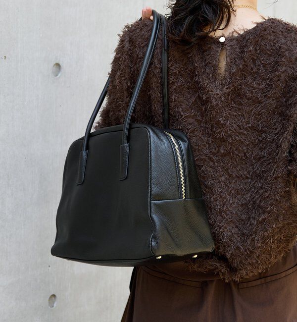  「【収納力◎】ロングハンドルレザーボストン」|ショルダー・メッセンジャー|