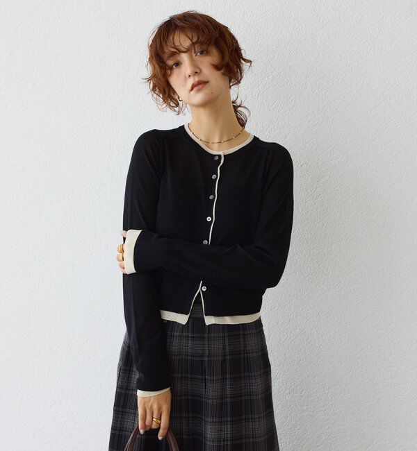  「【こなれ感抜群】フェイクレイヤードカーディガン」|カーディガン|