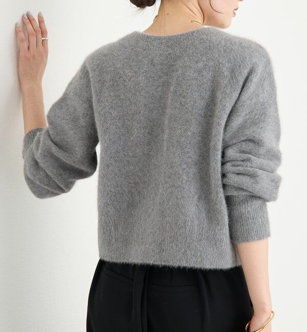  「【上質素材】ヘアリーヤーン2wayカーディガン」|カーディガン|