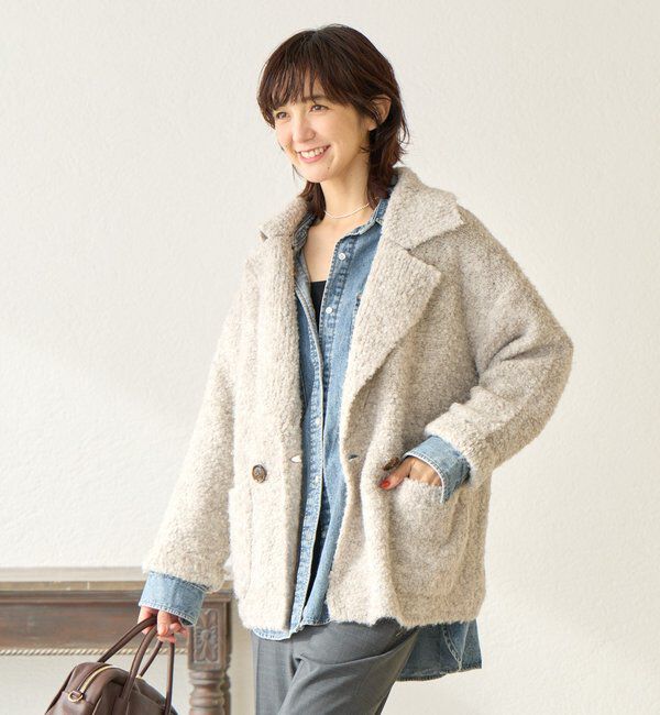  「【インフルエンサーYossshiiii企画】ボアライクコーディガン」|カーディガン|