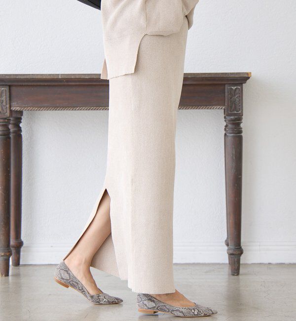  「【セットアップ対象】ラメモールニットタイトスカート」|スカート|