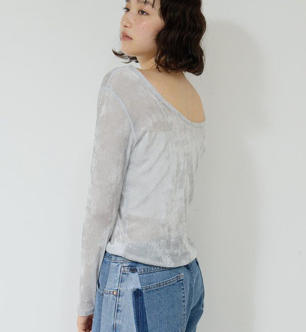  「【2WAY】メッシュフロッキーロンＴ」|Tシャツ・カットソー|