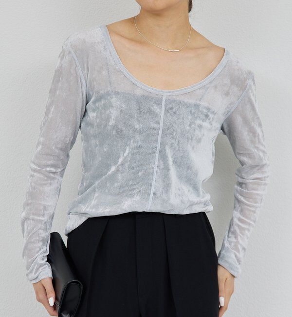  「【2WAY】メッシュフロッキーロンＴ」|Tシャツ・カットソー|