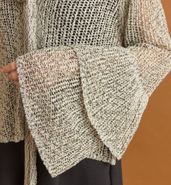  「フリルスリーブメッシュカーデ」|カーディガン|