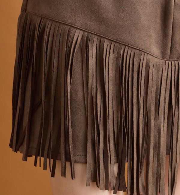  「フェイクスウェードフリンジスカート」|スカート|