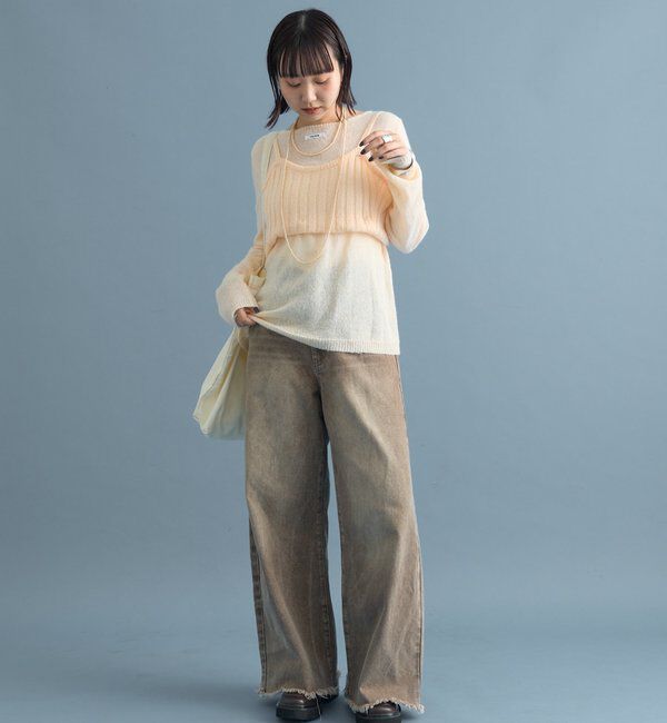  「シアーニットビスチェSET」|ニット・セーター|