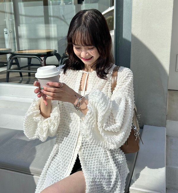  「【@akane__11.1】フリンジシェイプチュニック」|シャツ・ブラウス|