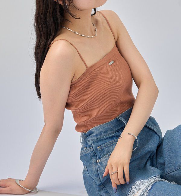  「パット付き ニットキャミソール」|キャミソール|