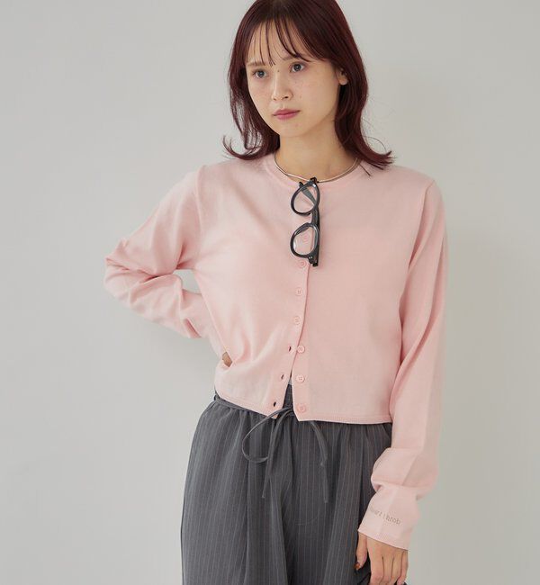  「チビボタン長袖カーディガン」|カーディガン|