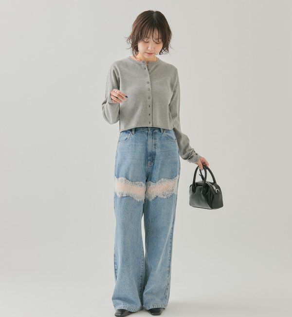  「チビボタン長袖カーディガン」|カーディガン|