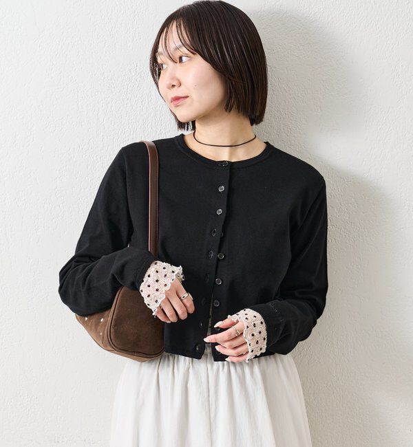  「チビボタン長袖カーディガン」|カーディガン|