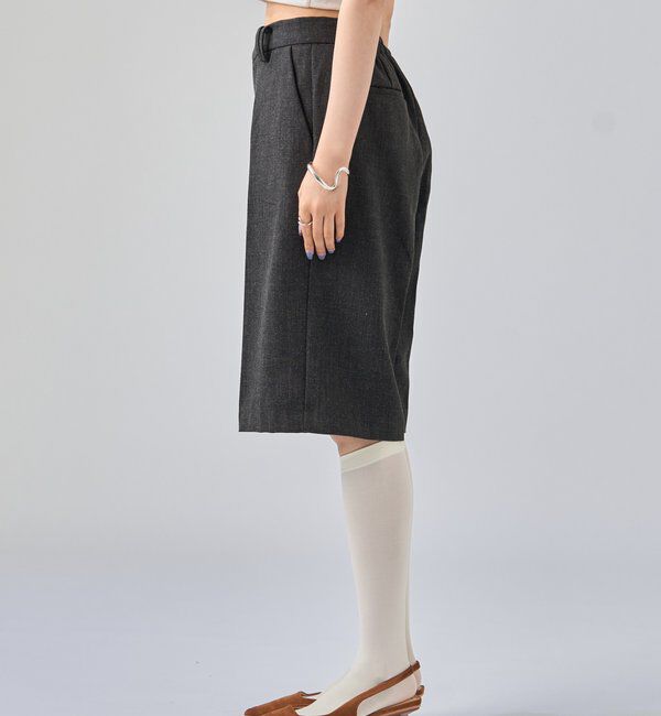  「ウールライクハーフパンツ」|チノ|