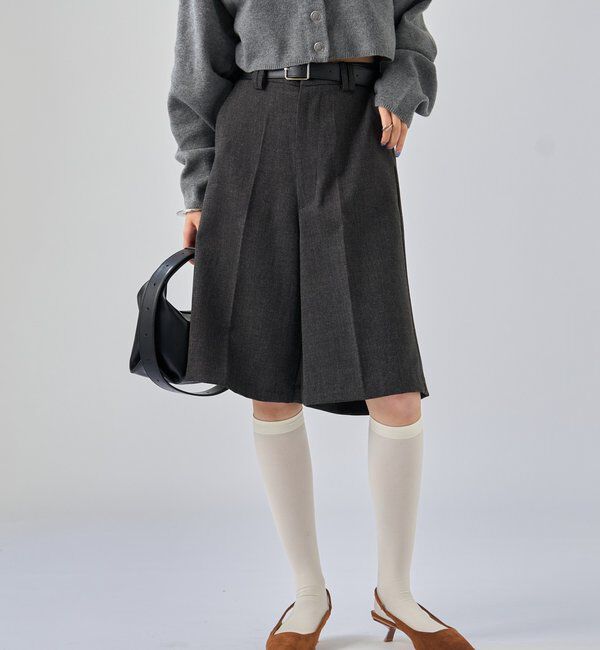  「ウールライクハーフパンツ」|チノ|