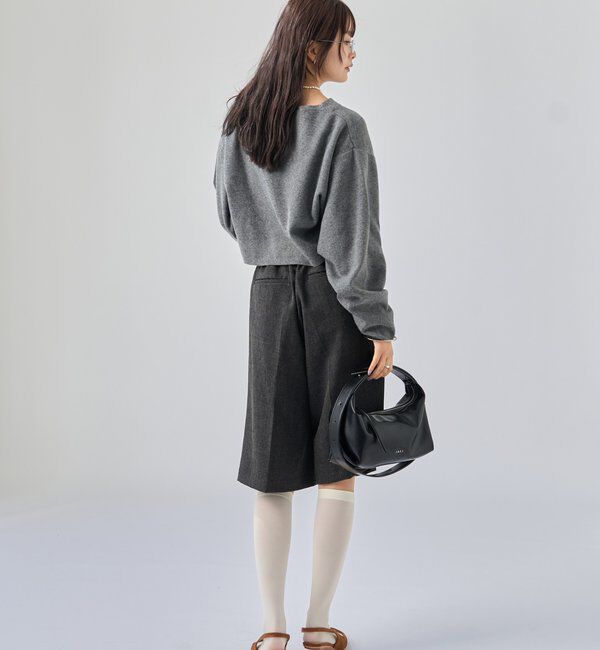  「ウールライクハーフパンツ」|チノ|