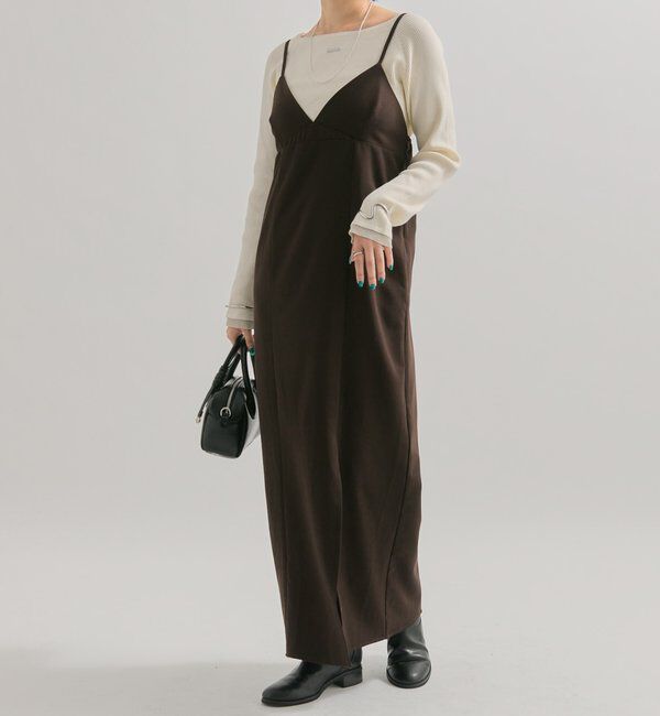  「ギャザービスチェSETワンピース」|ワンピース|