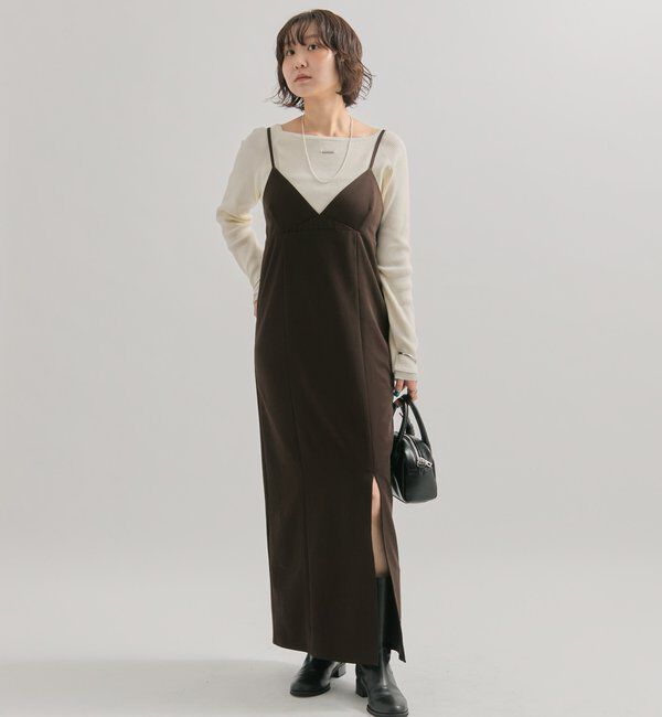  「ギャザービスチェSETワンピース」|ワンピース|