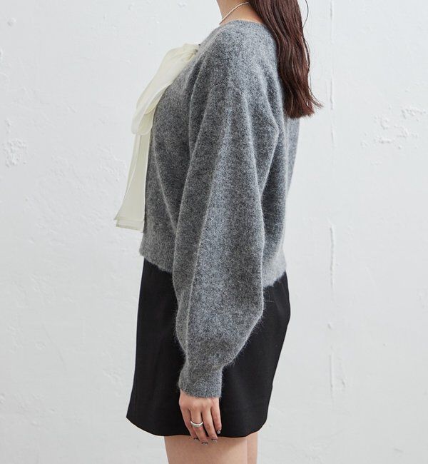  「リボン付きニット プルオーバー」|ニット・セーター|