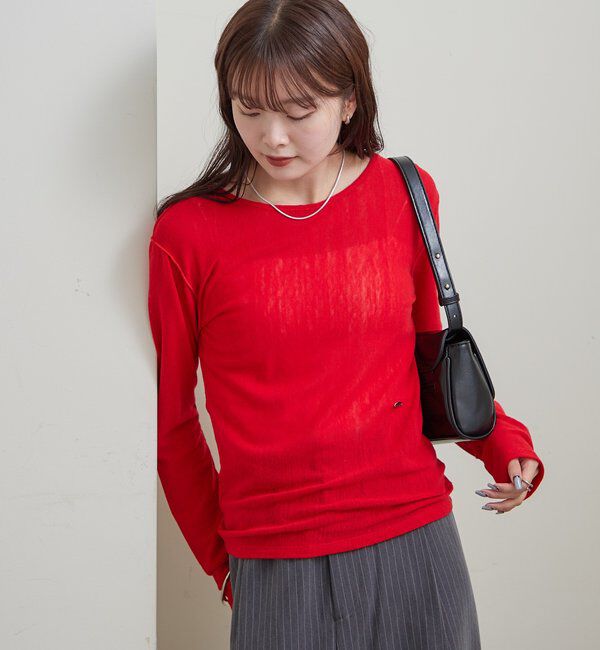  「プレート付きクルーシアーロンT」|Tシャツ・カットソー|