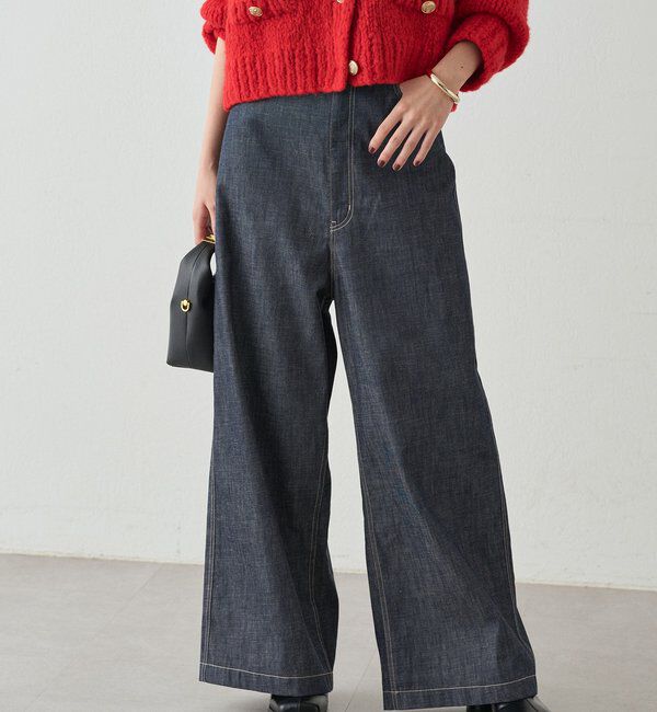  「【20周年限定】 ハイウエストデニムパンツ」|デニム|インディゴブルー