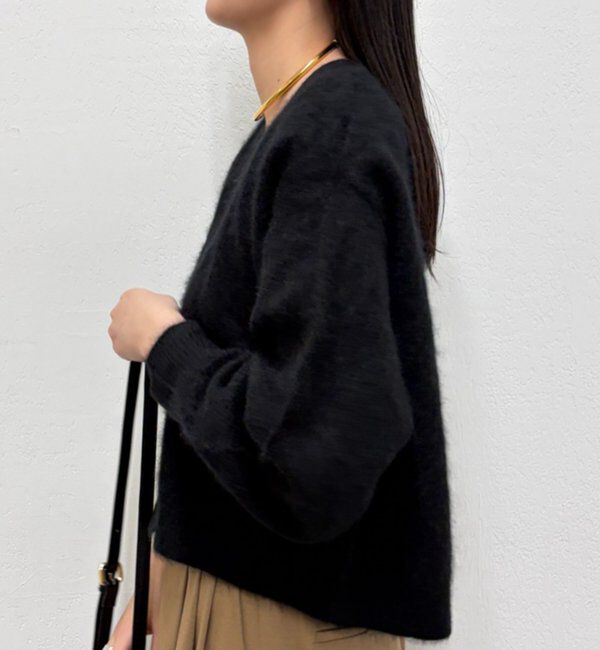  「シャギーショートニットカーディガン」|ニット・セーター|