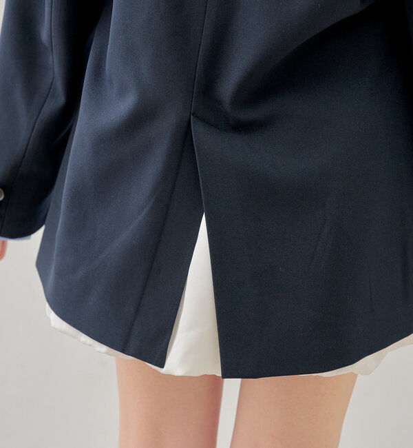  「ロゴブローチ付きオーバーシングルジャケット」|テーラードジャケット|