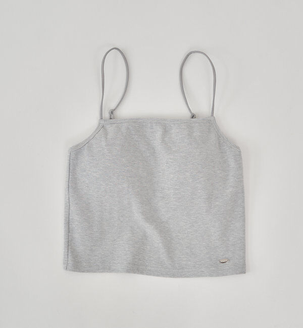 「【6色展開】バックオープンリブキャミ」|キャミソール|グレー