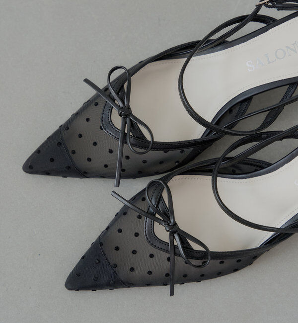  「【SALON by Chico】シアーリボンポインテッドミュール」|パンプス|