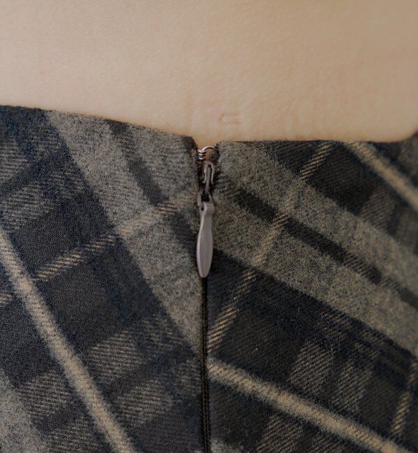  「2wayレイヤードチェックボックスタイトミニスカート」|スカート|