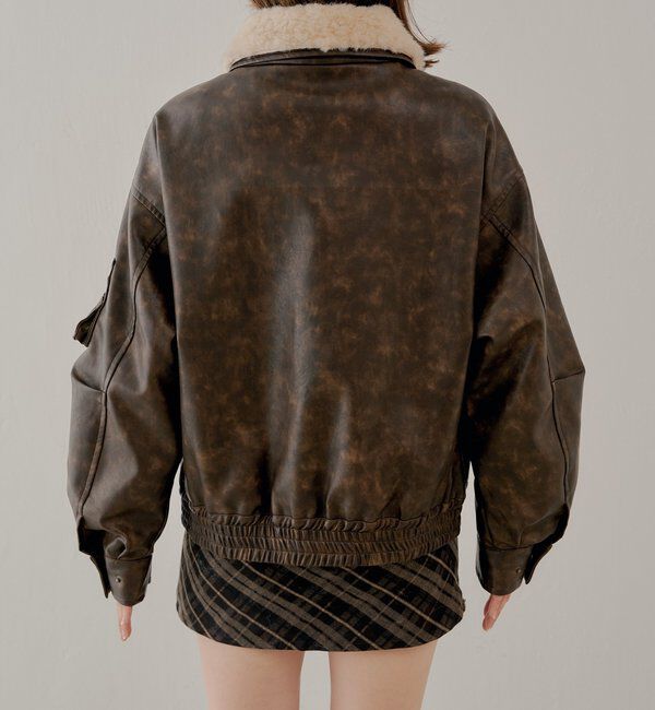  「ミリタリーレザージャケット/ファー取外し可能」|その他|