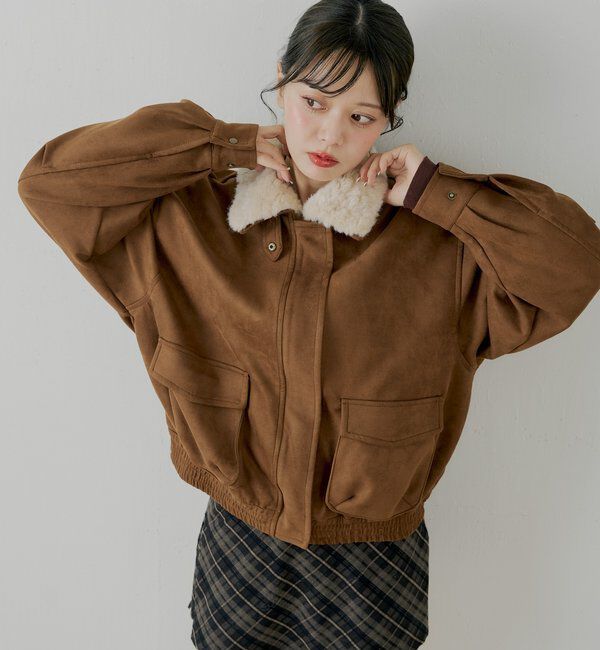  「ミリタリーレザージャケット/ファー取外し可能」|その他|