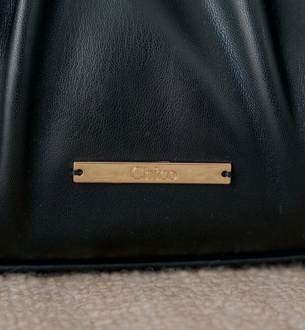  「チャーム付きタックデザインボストンバッグ」|ボストンバッグ|