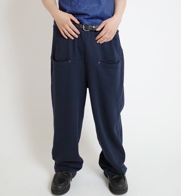  「【低身長・高身長対応】SLASH POCKET SWEAT EASY PANTS」|チノ|