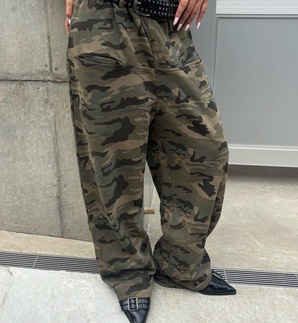  「【低身長・高身長対応】SLASH POCKET SWEAT EASY PANTS」|チノ|