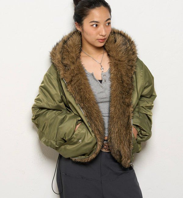  「【お気に入りNO.1】2WAY REVERSIBLE FUR BLOUSON 」|ブルゾン・スタジャン|