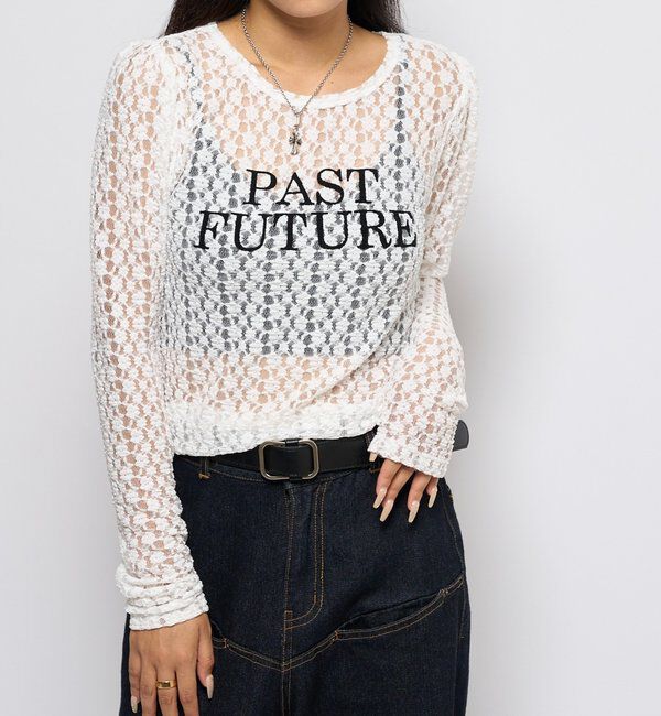  「レースロゴロンTEE」|Tシャツ・カットソー|