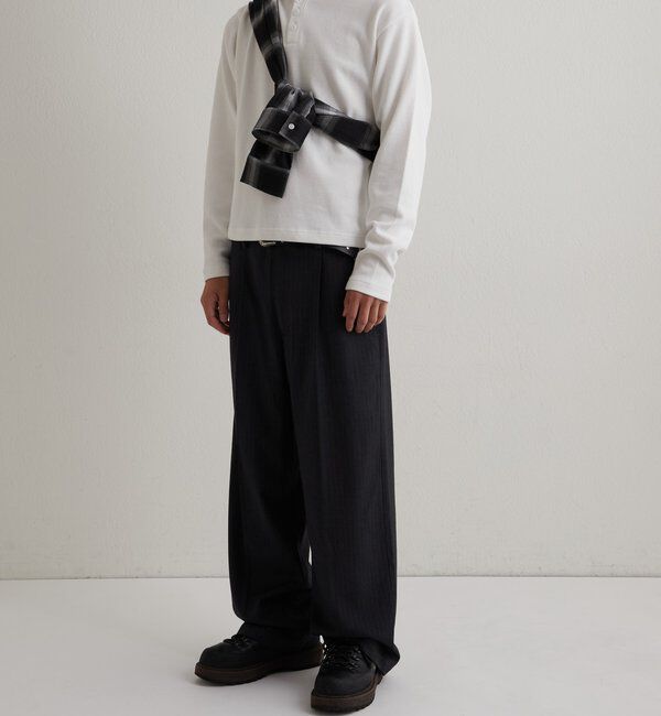  「【Sourcream】Heavy waffle henley tops」|Tシャツ・カットソー|