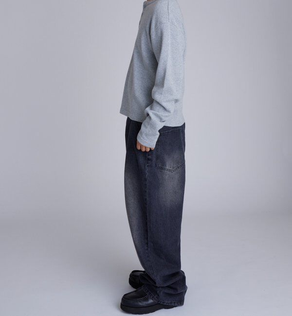  「【Sourcream】Heavy waffle henley tops」|Tシャツ・カットソー|