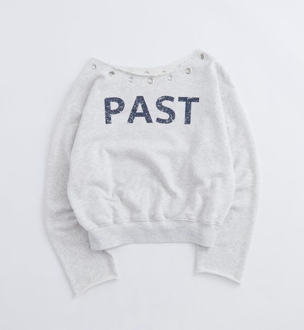  「EYELET OFF-SHOULDER LOGO SWEAT」|Tシャツ・カットソー|
