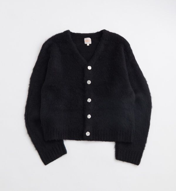  「KOOKYNモヘアライクカーディガン(無地/カモ柄)」|カーディガン|ブラック