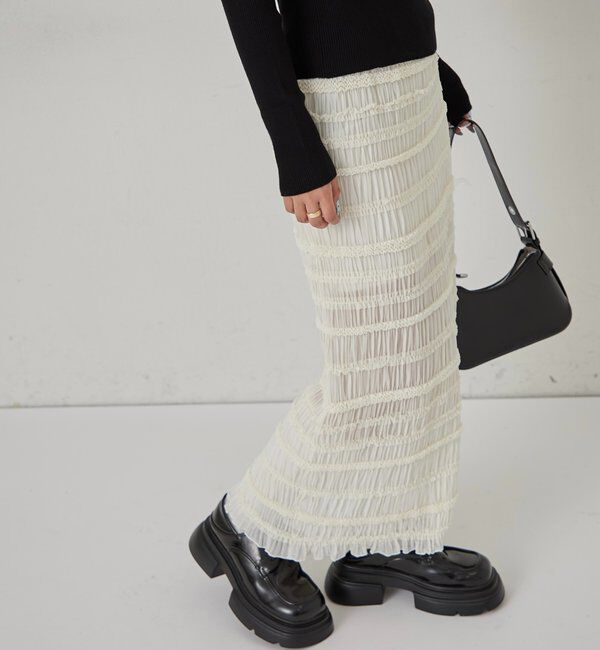  「スタンドフリルナロースカート」|スカート|