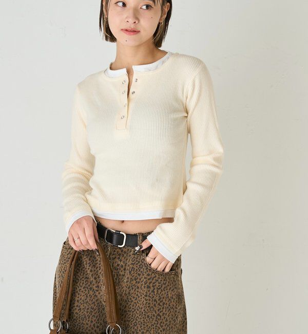  「LAYERED HENLEY KINT」|ニット・セーター|