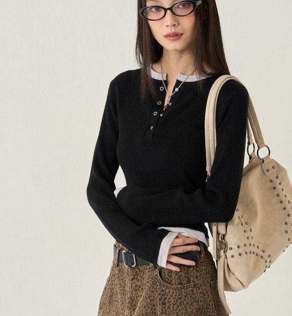  「LAYERED HENLEY KINT」|ニット・セーター|