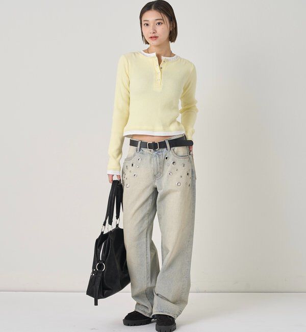  「LAYERED HENLEY KINT」|ニット・セーター|