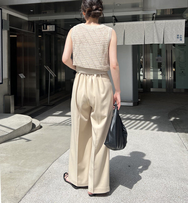  「【累計2万本突破！】【低身長・高身長サイズあり】2タックワイドパンツ」|チノ|