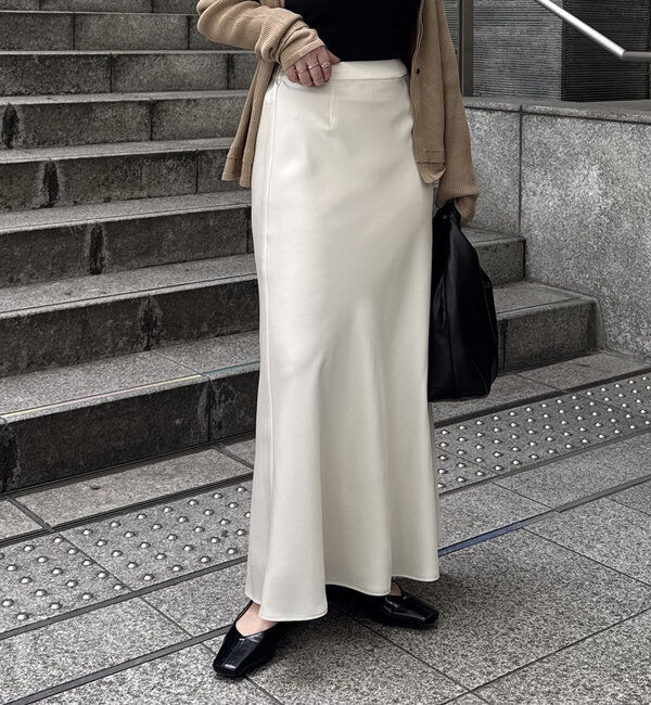  「【新色/ブラウン】バイアススカート」|スカート|