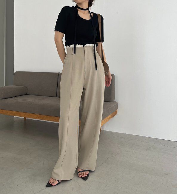  「フリルウエストパンツ」|チノ|